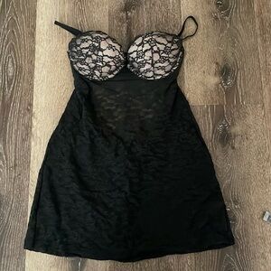 Victoria’s Secret VS sexy black lac push up bra lingerie size 34A